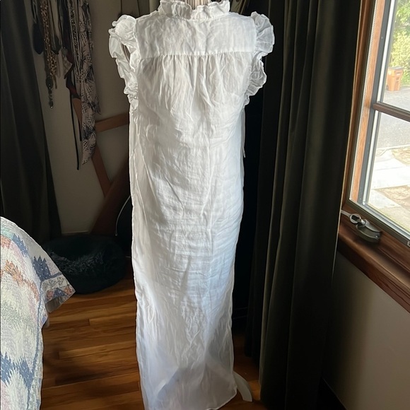 Frame White Linen Sleeveless Maxi Camisole Dress - Picture 10 of 11